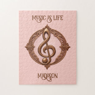 Individuelle Name Musical Clef Hinweis Puzzle