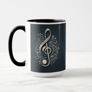 Individuelle Name Musical Clef Hinweis Tasse