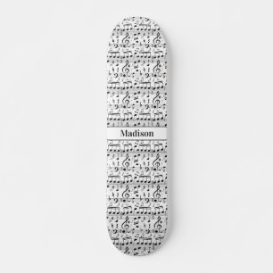Individuelle Name Musical Notes Skateboard