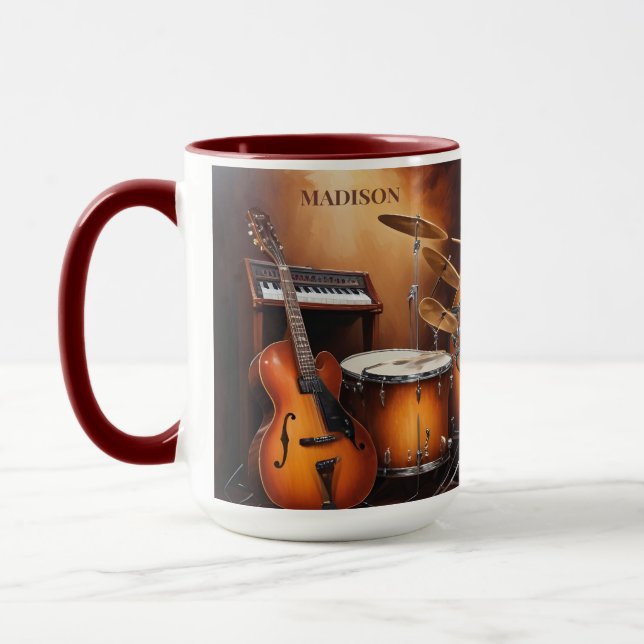 Individuelle Name Musikinstrumente Tasse (Links)
