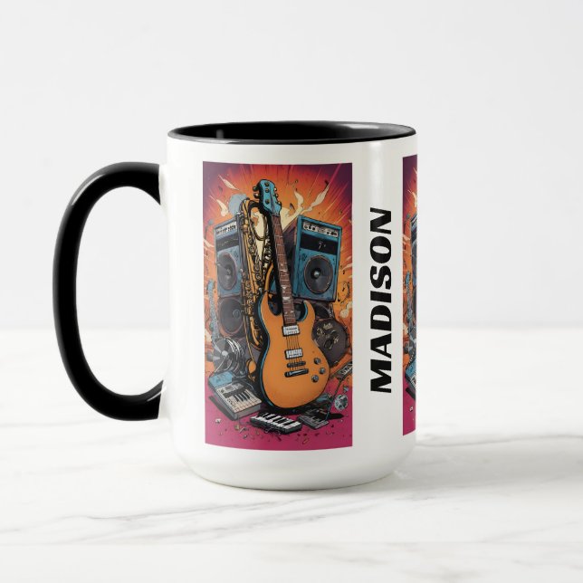 Individuelle Name Musikinstrumente Tasse (Links)