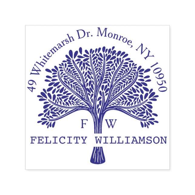 Individuelle Name Natural Family Tree Rücksendeadr Permastempel (Design)