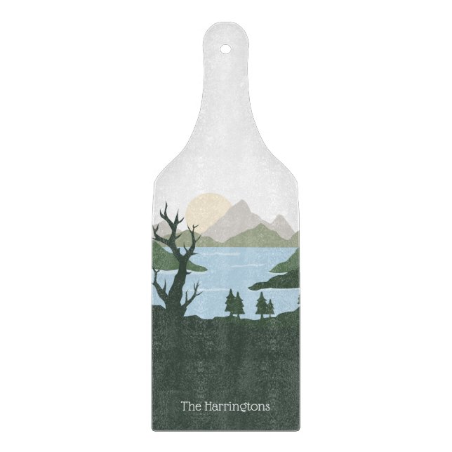 Individuelle Name Nature Illustration Schneidebrett (Vorderseite)
