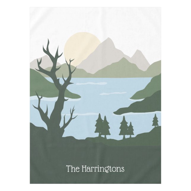 Individuelle Name Nature Illustration Tischdecke (Vorderseite)