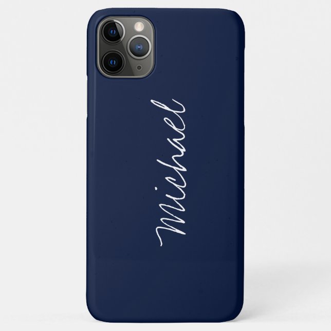 Individuelle Name Navy Blue Case-Mate iPhone Hülle (Rückseite)