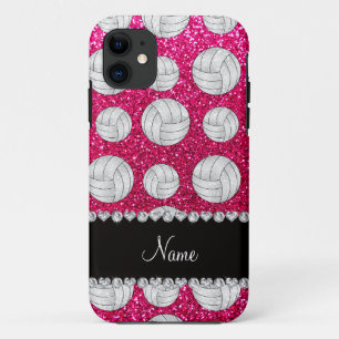 Individuelle Name Nebel Glitzer Volleyballs in Ros Case-Mate iPhone Hülle
