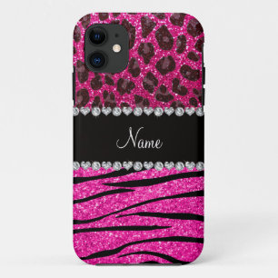 Individuelle Name Nebel rosa Zebrastreifen Leopard Case-Mate iPhone Hülle