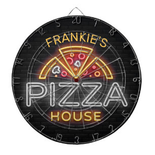 Individuelle Name Neon Italia Pizzeria Pizza House Dartscheibe