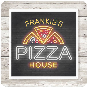 Individuelle Name Neon Italienisches Pizzeria Pizz Serviette
