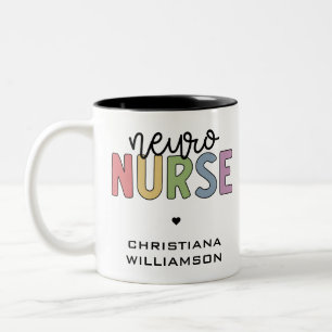 Individuelle Name Neuro Nurse Neuroscience Geschen Zweifarbige Tasse