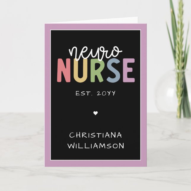 Individuelle Name Neuro Nurse Neuroscience Nurse Karte (Vorderseite)