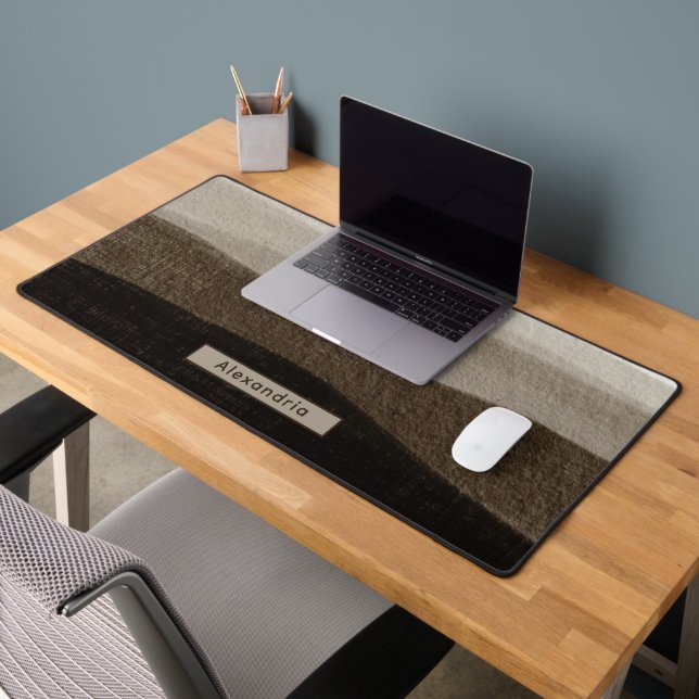 Individuelle Name Neutral Browns Office-Geschenk D Schreibtischunterlage (Büro 2)