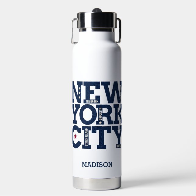 Individuelle Name New York City Trinkflasche (Vorderseite)