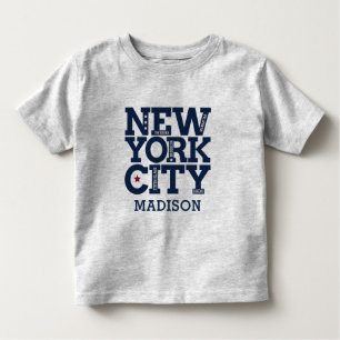 Individuelle Name New York City Typografie Kleinkind T-shirt