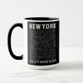 Individuelle Name New Yorker Typografie-Tasse Tasse