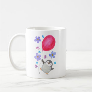 Individuelle Name Niedlich Baby Penguin Holon Ball Kaffeetasse