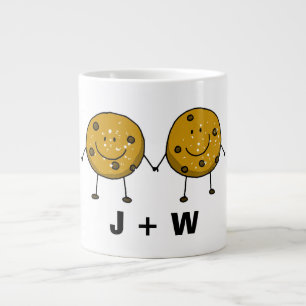 Individuelle Name Niedlich Cookie Couple Jumbo-Tasse