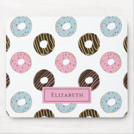 Individuelle Name Niedlich Donuts Pastel Sweet Too Mousepad