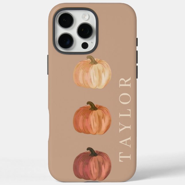 Individuelle Name Niedlich Fall Pumpkin Minimal Case-Mate iPhone Hülle (Rückseite)