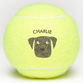 Individuelle Name Niedlich Hund Tennisbälle