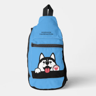 Individuelle Name Niedlich Husky Crossbody Bag