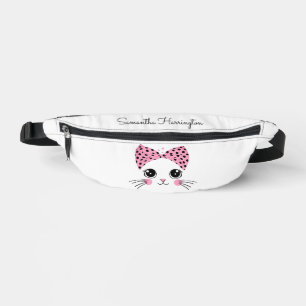Individuelle Name Niedlich Katzengesicht Bauchtasche