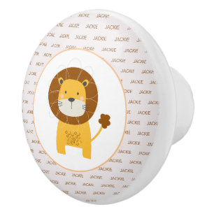 individuelle Name niedlich Lion unisex Dschungel T Keramikknauf