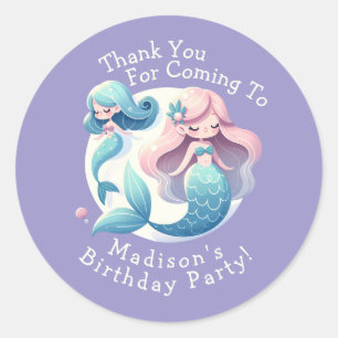 Individuelle Name Niedlich Mermaid Thema Magisch G Runder Aufkleber