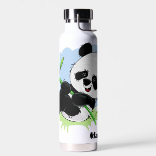 Individuelle Name Niedlich Panda Trinkflasche