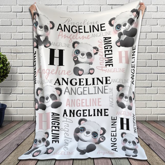 Individuelle Name Niedlich Pandas Sherpa Blanket Sherpadecke (Von Creator hochgeladen)