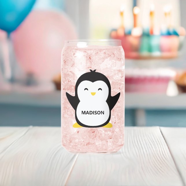 Individuelle Name niedlich Pinguin Dosenglas (Insitu (Baby Party))