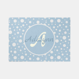 Individuelle Name Niedlich Polka Dot Pastel Blue K