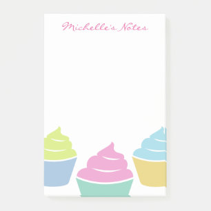 individuelle Name niedliche bunte Kuchen klebrige  Post-it Klebezettel