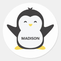 Individuelle Name niedliche Pinguin-Aufkleber