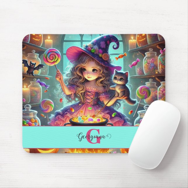 Individuelle Name Niedliche Whimsical HexenHallowe Mousepad (Mit Mouse)