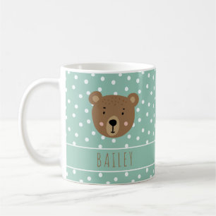 Individuelle Name Niedlicher Babybär Kaffeetasse
