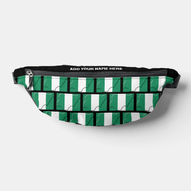 Individuelle Name NIGERIAN FLAG OF NIGERIA Fanny P Bauchtasche (Ablage )