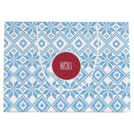Individuelle Name Nordic Snowflake Pattern Große Geschenktüte