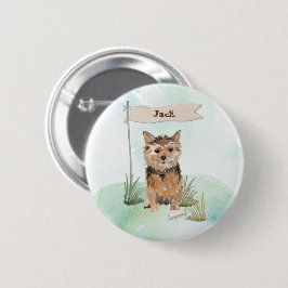 Individuelle Name Norfolk Terrier Pet Dog Button