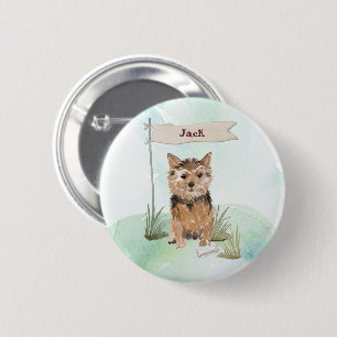 Individuelle Name Norfolk Terrier Pet Dog Button
