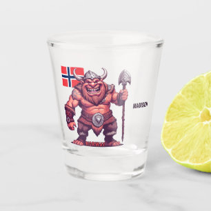 Individuelle Name Norwegischer Troll Schnapsglas