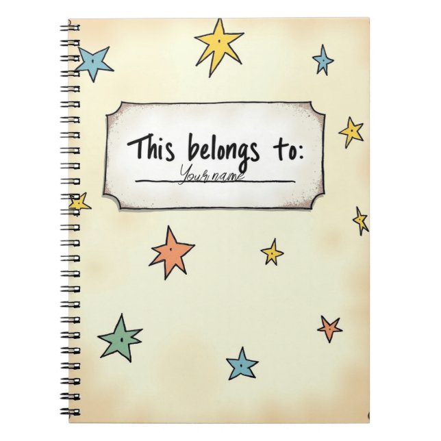 Individuelle Name-Notebook-Abdeckung mit Doodle-St Notizblock (Vorderseite)