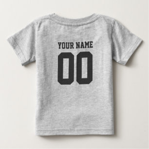 Individuelle Name Number Baby Football Jersey Body Baby T-shirt