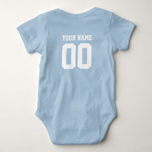 Individuelle Name Number Baby Football Jersey Body Strampler