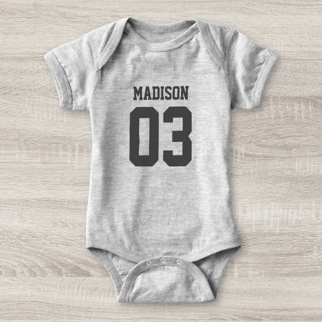 Individuelle Name Number Baby Sport Jersey Bodysui Baby Strampler (Von Creator hochgeladen)