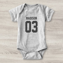 Individuelle Name Number Baby Sport Jersey Bodysui