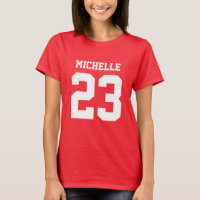 Individuelle Name Number Womens Sport Jersey T - S