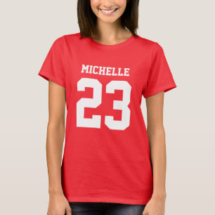 Individuelle Name Number Womens Sport Jersey T - S T-Shirt