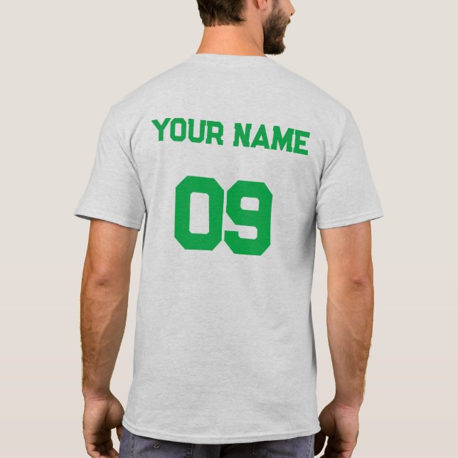 Individuelle Name-Nummer auf der Rückseite Green S T-Shirt (Rückseite)