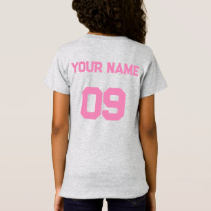 Individuelle Name Nummer auf der Rückseite Rosa Sc T-Shirt